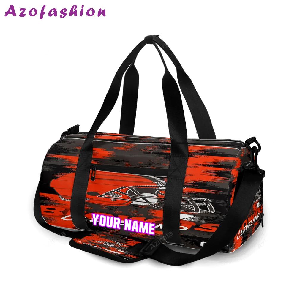 Cleveland browns helmet personalized name travel bag gym bag 1219 Travel Bag