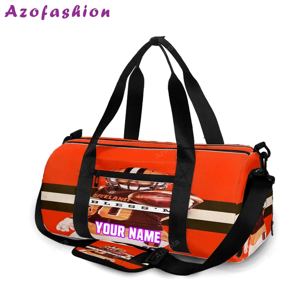 Cleveland browns jarvis landry 80 v3 personalized name travel bag gym bag 935 Travel Bag