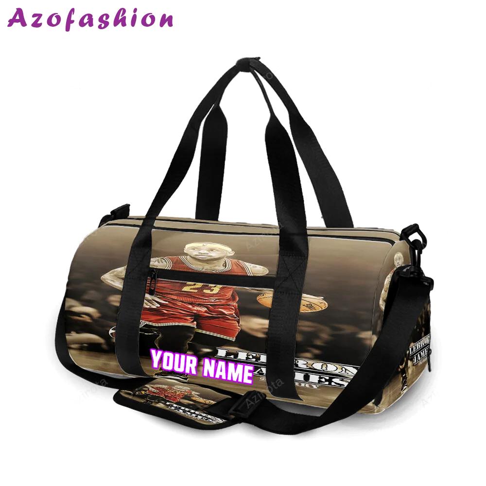 Cleveland cavaliers lebron james 23 v6 personalized name travel bag gym bag 1310 Travel Bag