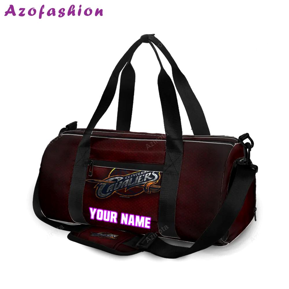 Cleveland cavaliers logo metal2 personalized name travel bag gym bag 1279 Travel Bag