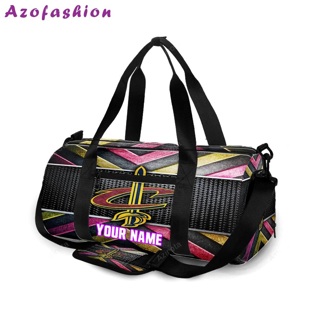 Cleveland cavaliers logo metal3 personalized name travel bag gym bag 1240 Travel Bag