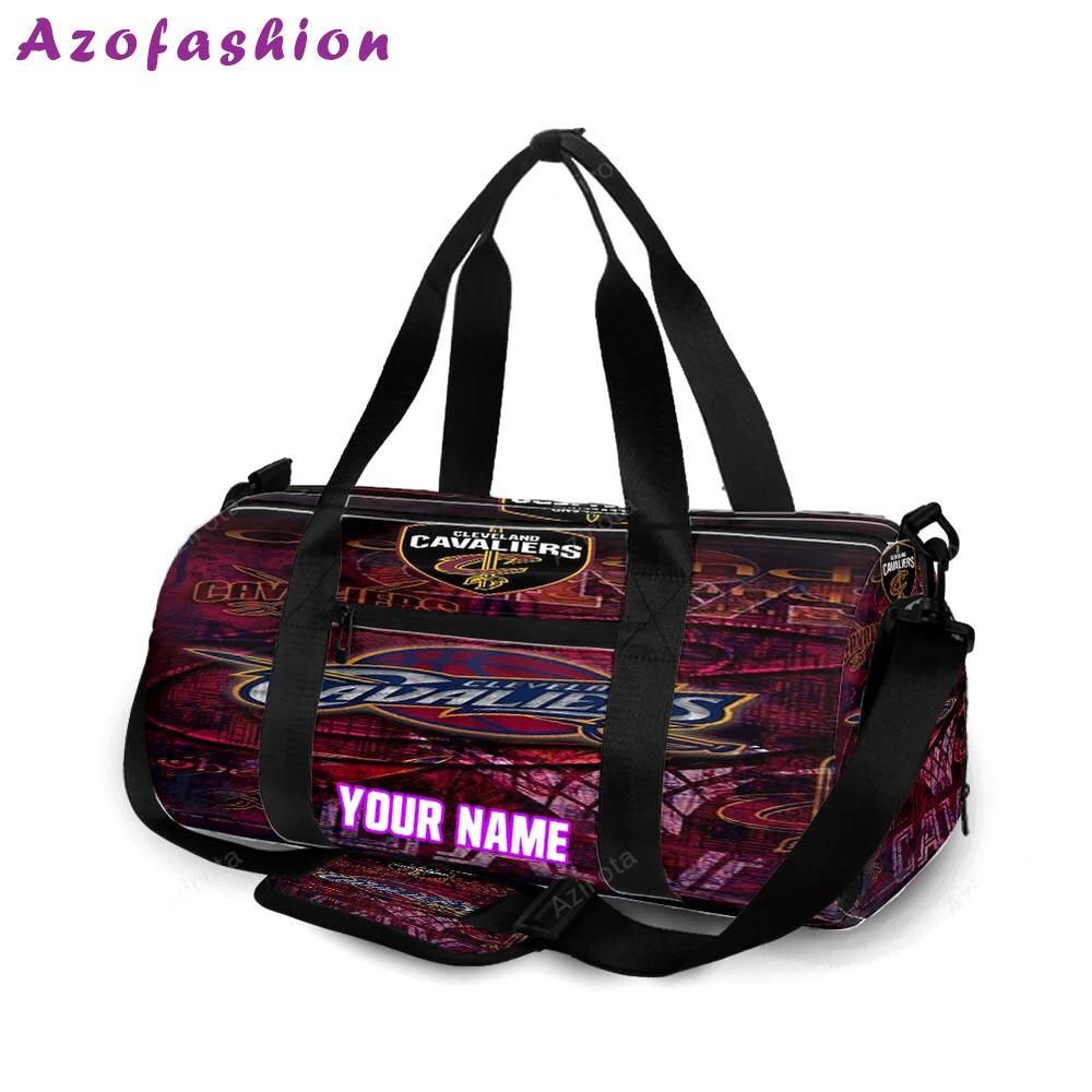 Cleveland cavaliers logo texture2 personalized name travel bag gym bag 574 Travel Bag