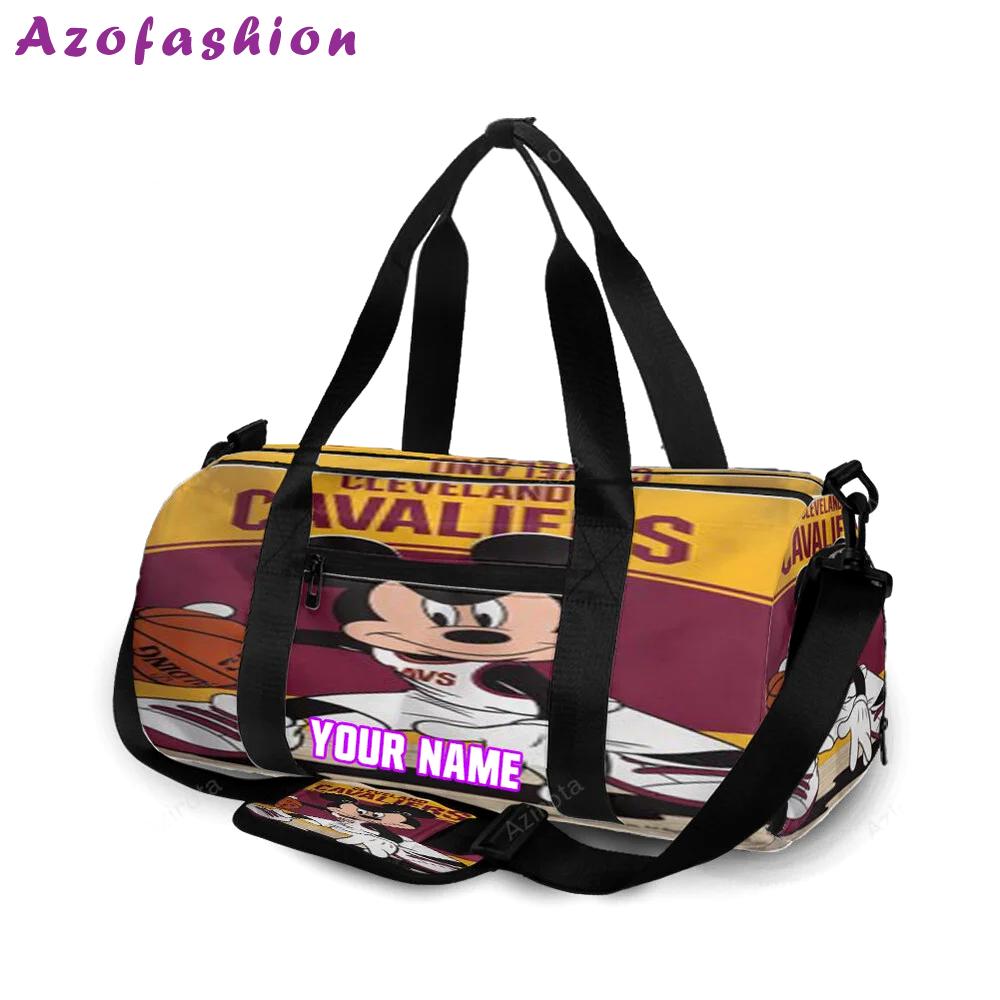 Cleveland cavaliers mickey disney3 personalized name travel bag gym bag 754 Travel Bag