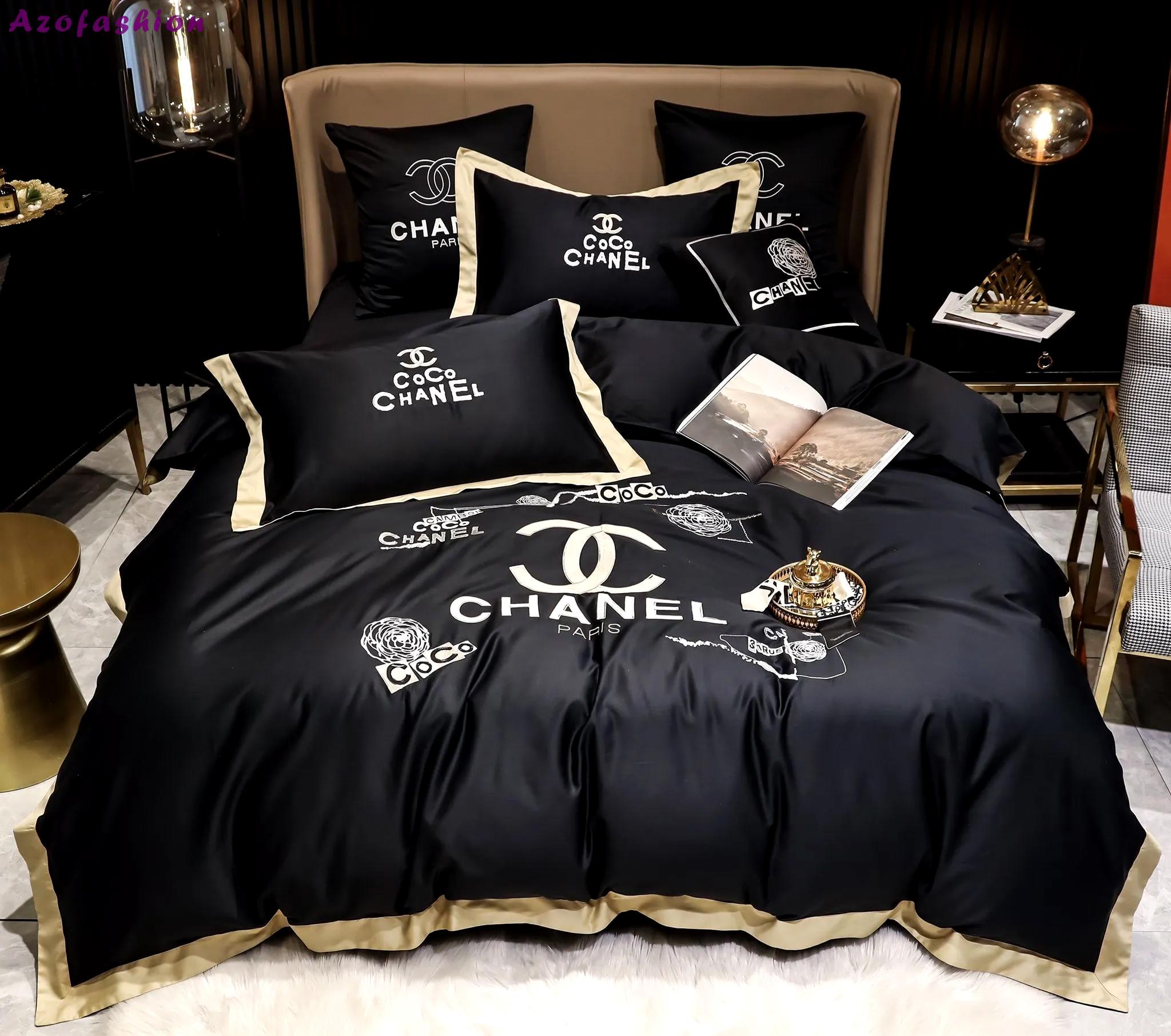 Coco chanel black luxury brand high-end bedding set home decorations Bedding Sets