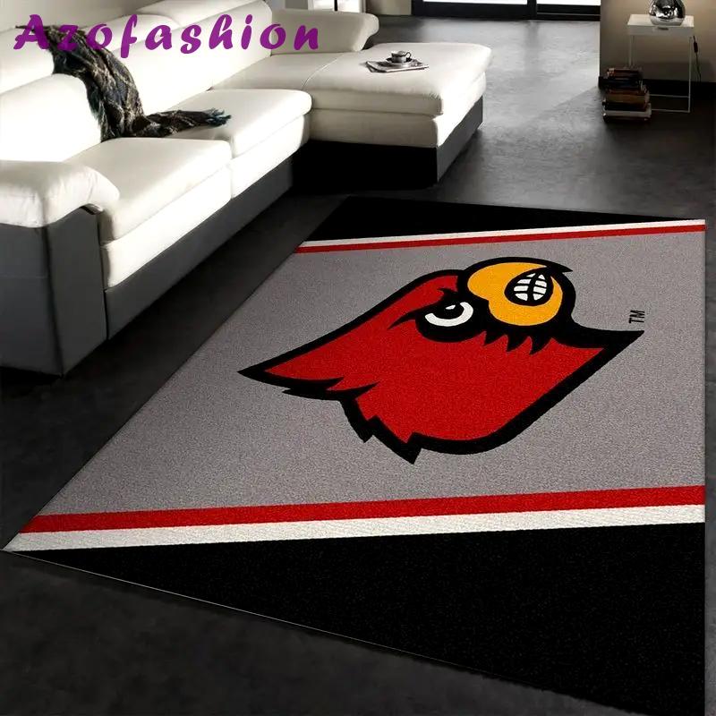 College spirit louisville sport area rug living room and bed room rug rug regtangle carpet floor decor home decor Rectangle Rug