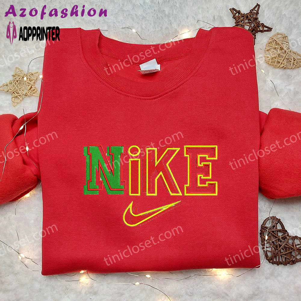 Colorful nike embroidered sweatshirt & shirt: best birthday gift ideas Embroidered Shirt