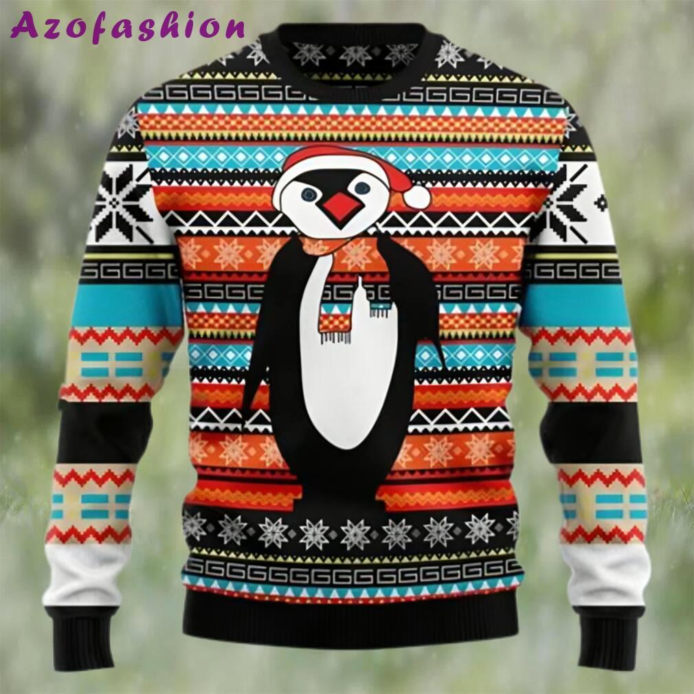 Colorful pattern penguin lover ugly christmas sweater Christmas Ugly Sweater