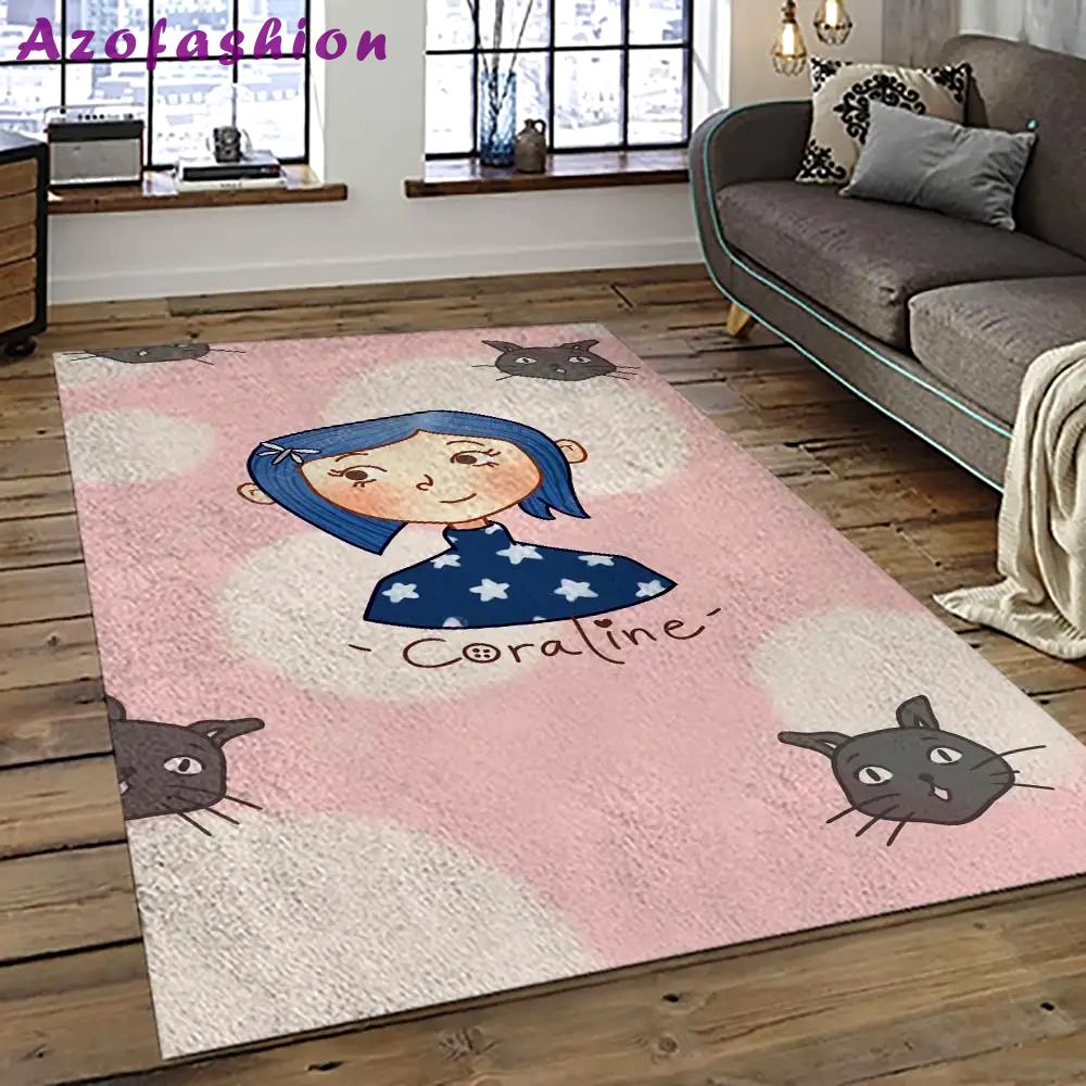 Coraline fantastic film movie carpet area rug home decor halloween gift best present for friends cr41 Rectangle Rug