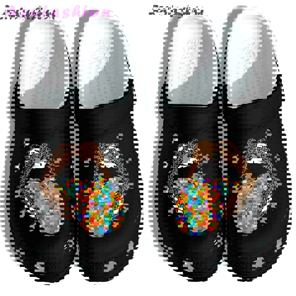 Crocs outfit - autism awareness crocs autism awareness lip leopard autism puzzle crocband clog shoes for men women - 55 Crocs Outfit