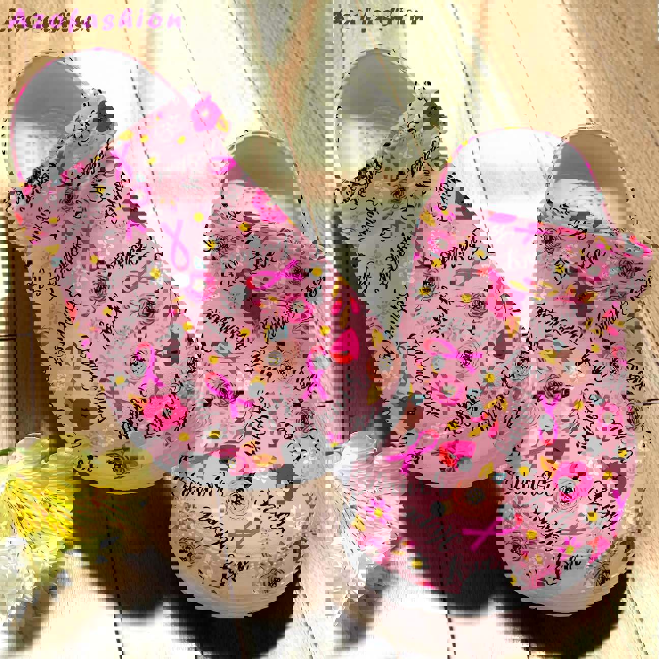 Crocs outfit - breast cancer awareness fearless faith crocs crocband clog shoes - 289 Crocs Outfit