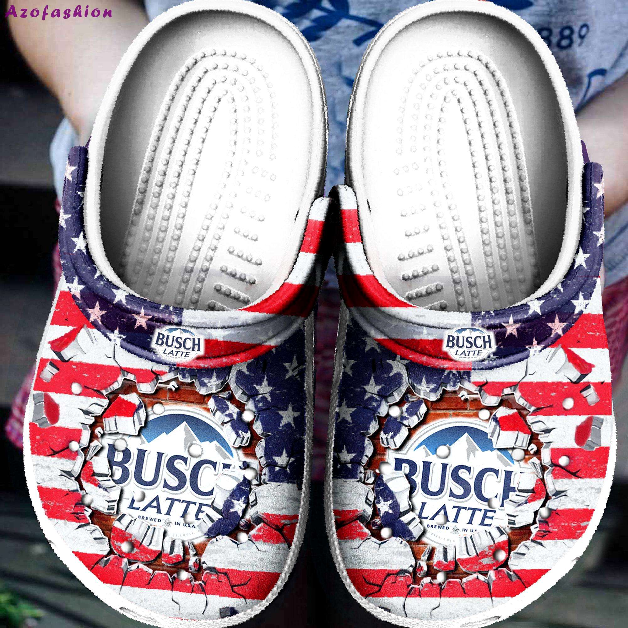 Crocs outfit - busch latte america flag busch light beer crocs crocband clog shoes - 331 Crocs Outfit