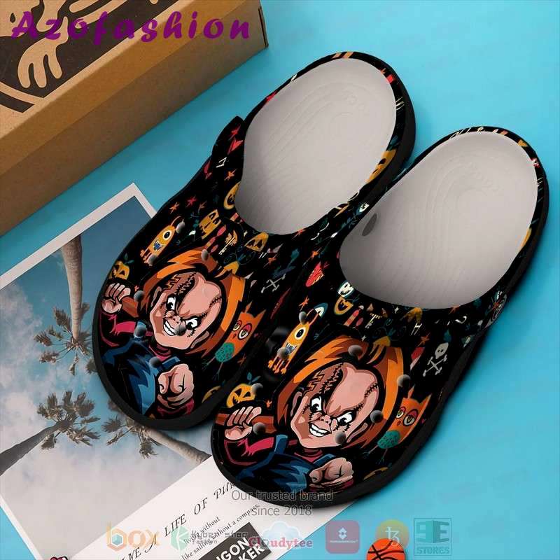 Crocs outfit - chucky black pattern halloween crocs crocband clogs shoes - 385 Crocs Outfit
