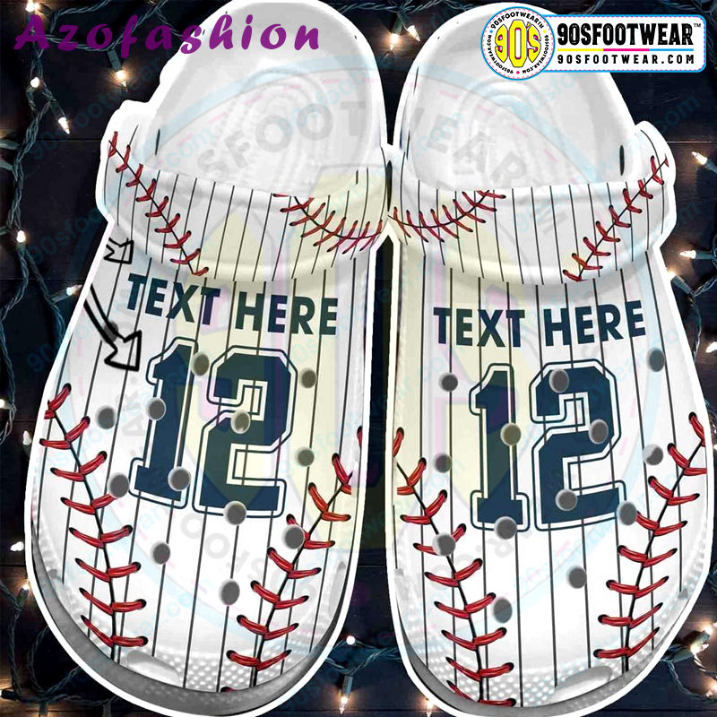 Crocs outfit - customize jersey numbers and name white uniform baseball crocs - 505 Crocs Outfit