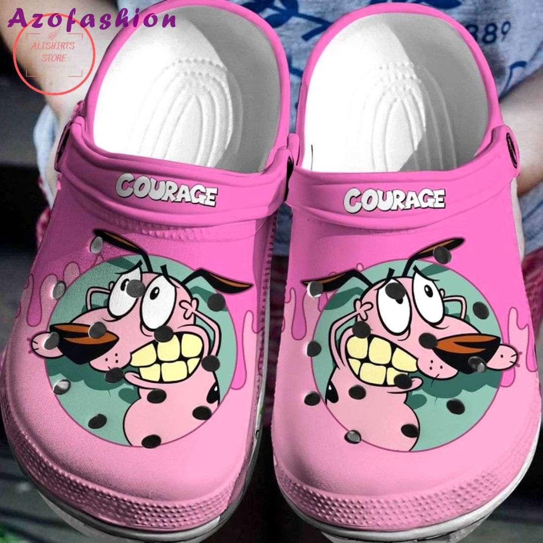 Crocs outfit - disney cartoon movie courage pink crocs clogs crocband shoes - 590 Crocs Outfit
