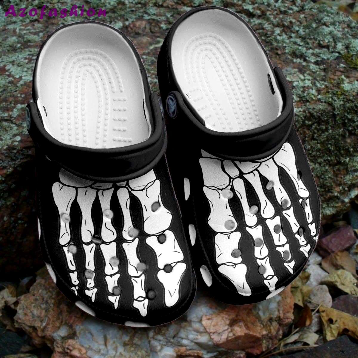 Crocs outfit - halloween black skull skeleton foot crocs crocband clogs - 830 Crocs Outfit