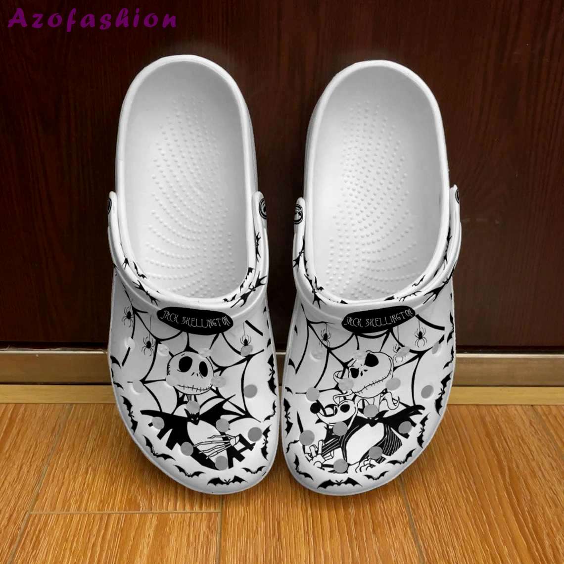 Crocs outfit - jack skellington spiderweb black white disney graphic cartoon unisex crocs clogs crocband shoes - 1307 Crocs Outfit