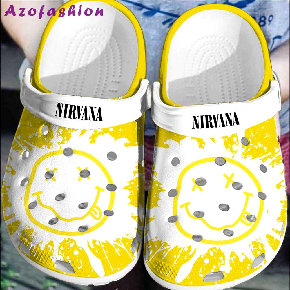 Crocs outfit - nirvana music band logo crocs crocband clogs shoes - 1507 Crocs Outfit