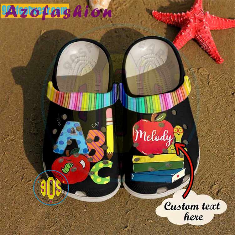 Crocs outfit - personalized crocs for teachers – abc and books teacher clogs - 1665 Crocs Outfit