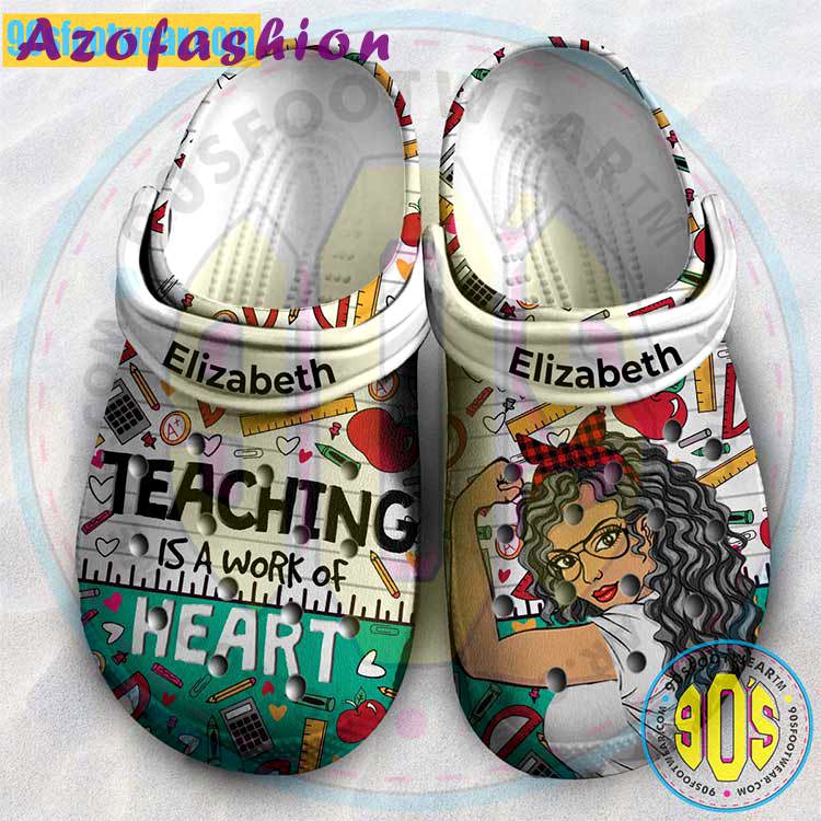 Crocs outfit - personalized crocs for teachers – woman teaching is a work of heart clogs - 1685 Crocs Outfit