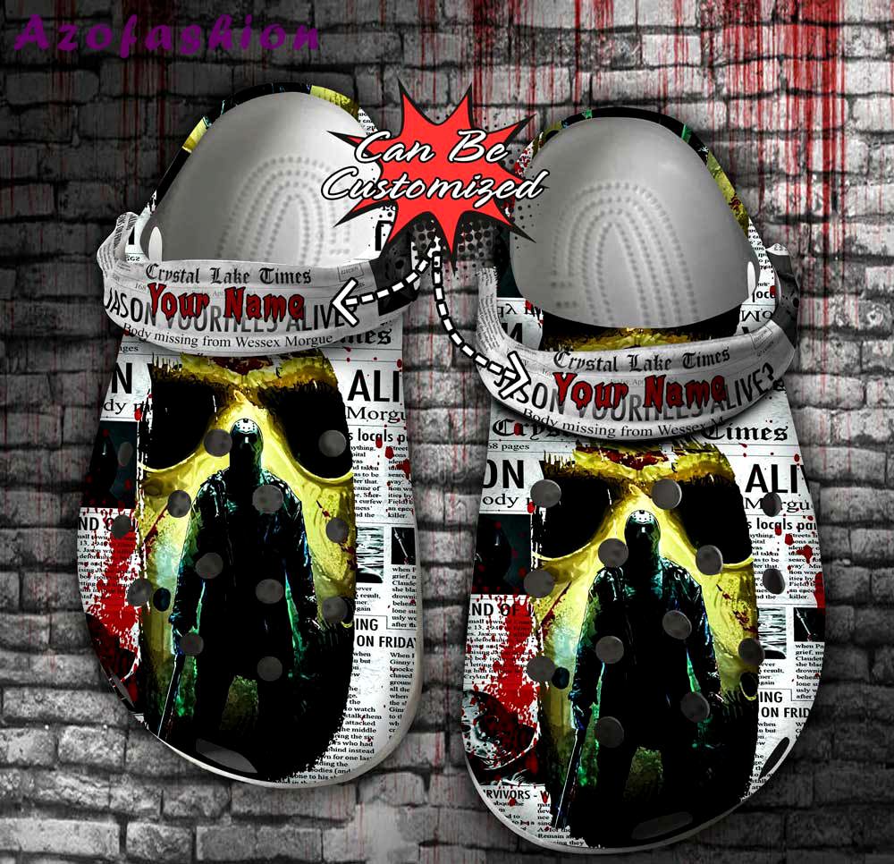 Crocs outfit - personalized friday the 13th jason voorhees alive halloween crocs clogs crocband shoes - 1713 Crocs Outfit