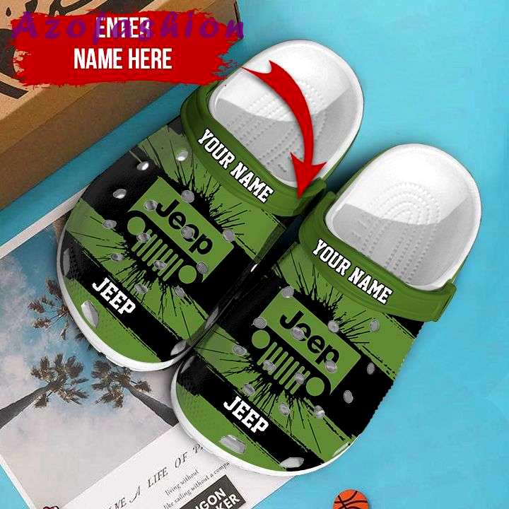 Crocs outfit - personalized name green jeep lovers crocs crocband clog shoes for jeep lover - 1772 Crocs Outfit
