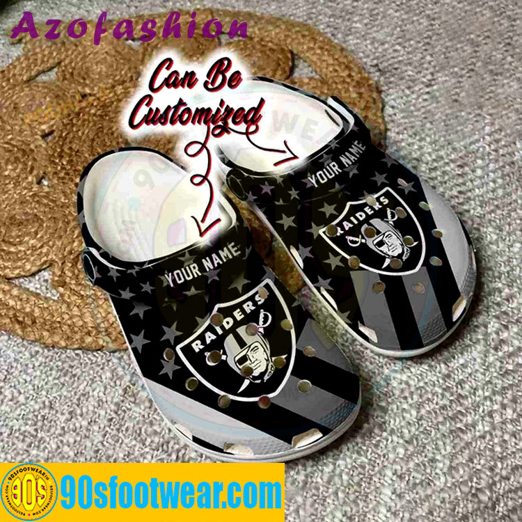 Crocs outfit - personalized raider crocs star flag las vegas raiders football team custom classic clog - 1822 Crocs Outfit