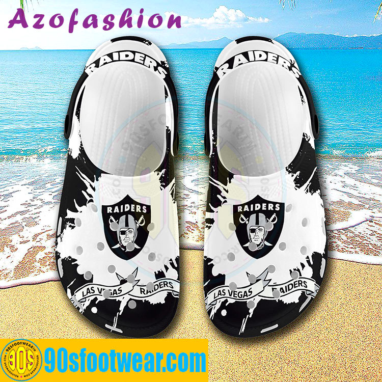 Crocs outfit - raider crocs black white tie dye las vegas raiders football team custom classic clog - 1956 Crocs Outfit