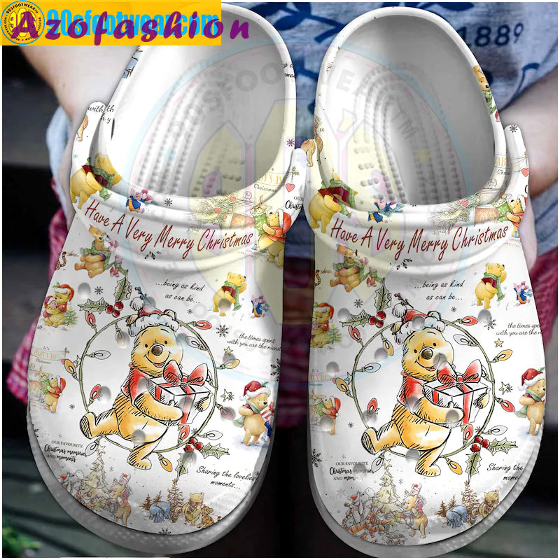 Crocs outfit - winnie the pooh crocs very merry christmas disney classic clog shoes - 2282 Crocs Outfit