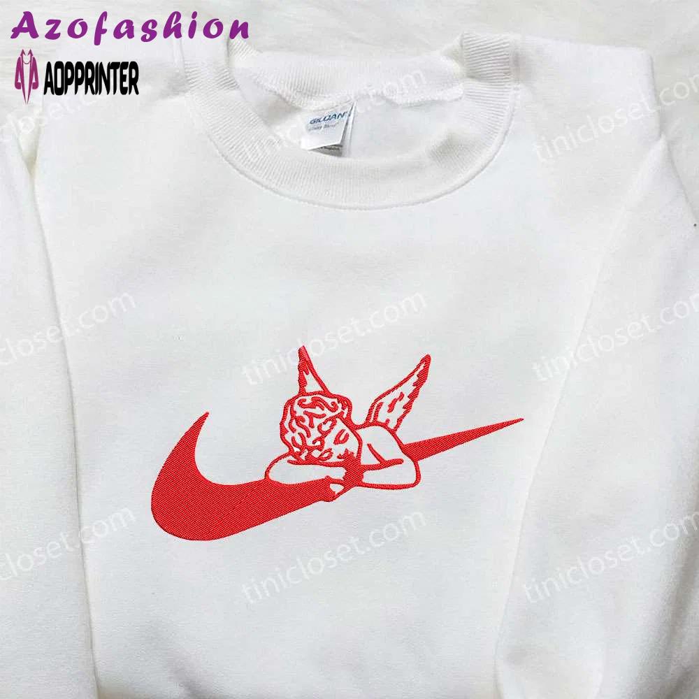 Cupid x nike embroidered shirt: valentine s custom nike shirt Embroidered Shirt