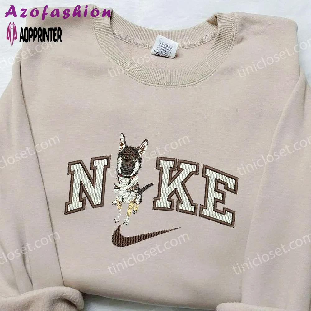 Custom nike embroidered husky dog animal shirt – unique & stylish design Embroidered Shirt