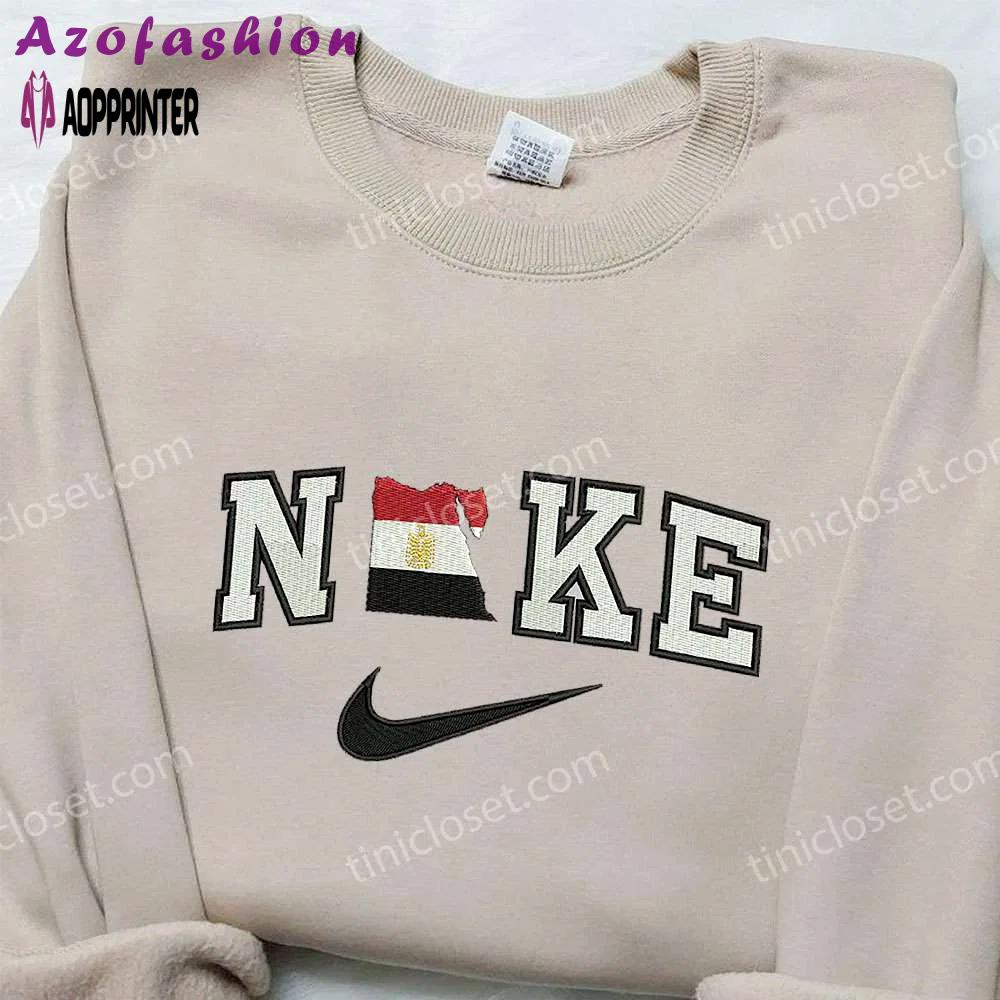 Custom nike embroidered shirt: egypt x nike gift for wife – unique and stylish Embroidered Shirt