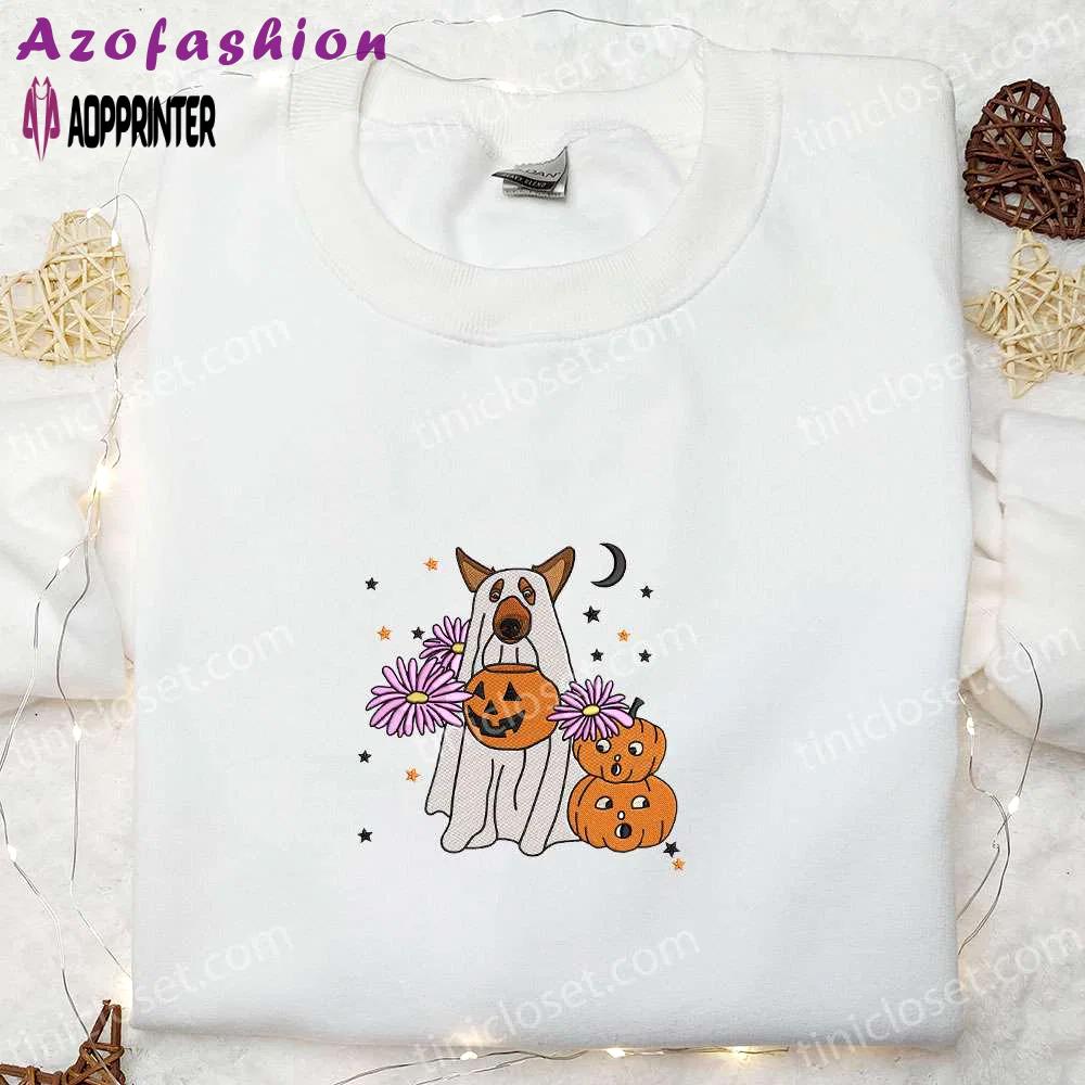 Cute but creepy halloween dog embroidered shirt – best halloween gift for dog lovers Embroidered Shirt