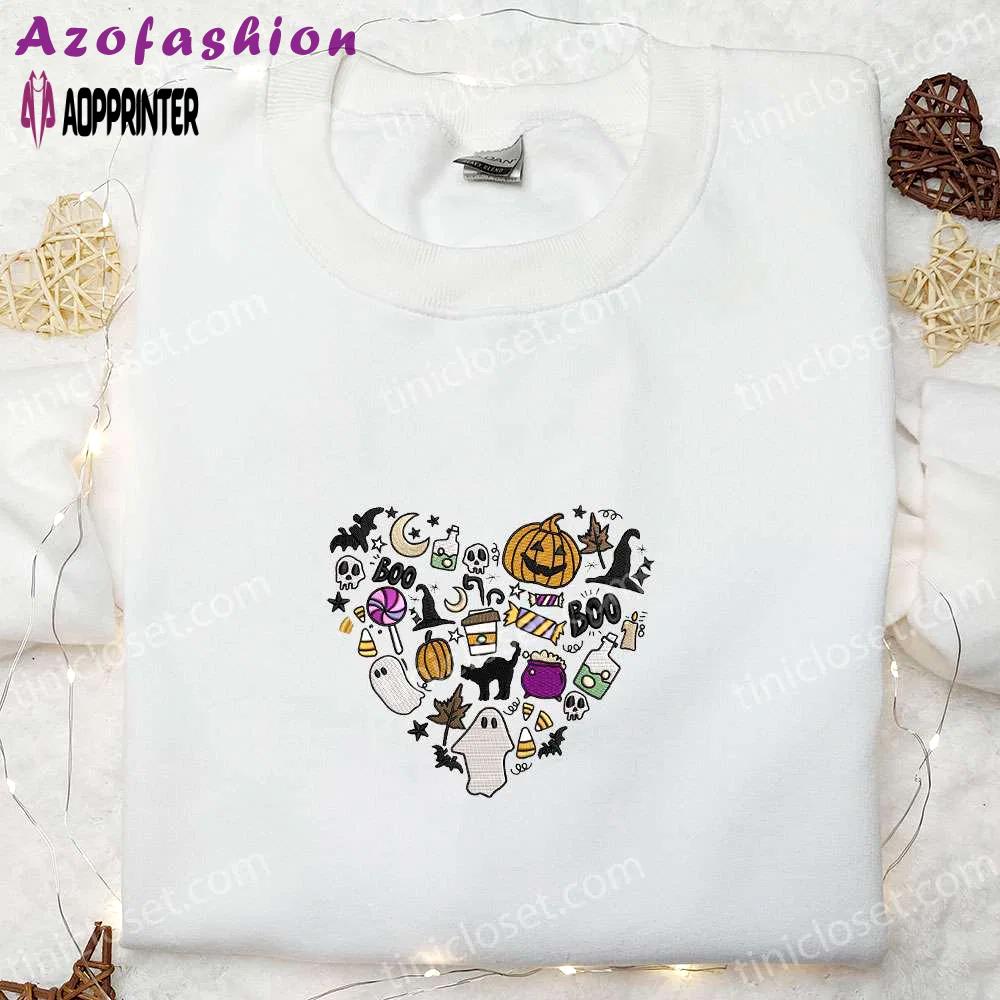 Cute & cool halloween embroidered shirt: best gift for halloween lovers Embroidered Shirt