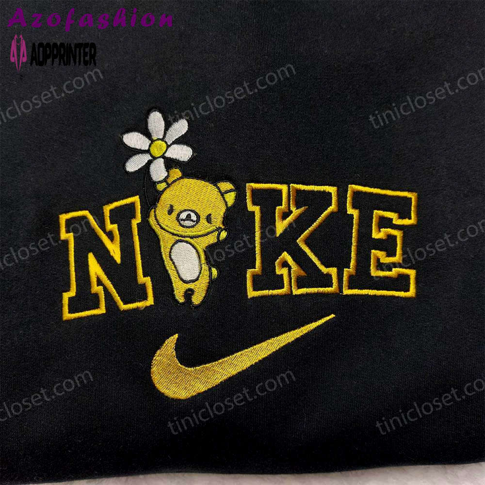 Cute rilakkuma embroidered sweatshirt & cartoon shirt: adorable & stylish embroidered shirts Embroidered Shirt
