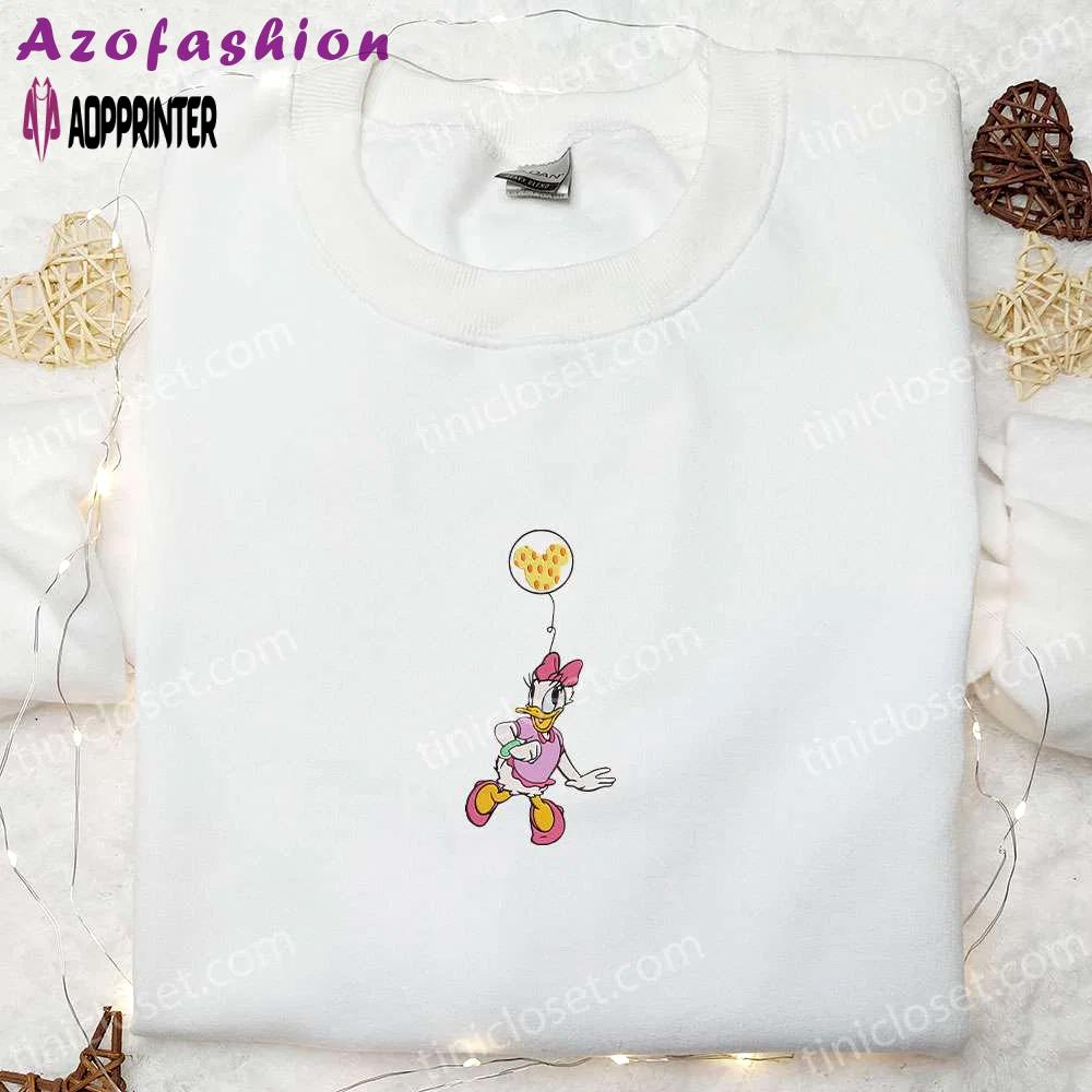Daisy duck disney balloon shirt & cartoon hoodie: top gift ideas for girls Embroidered Shirt