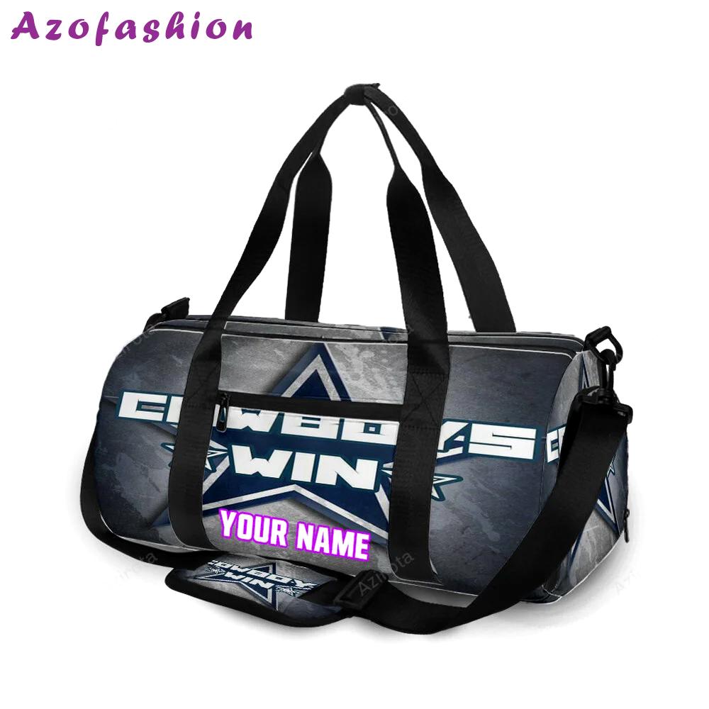Dallas cowboys cowboys win stars personalized name travel bag gym bag 1371 Travel Bag