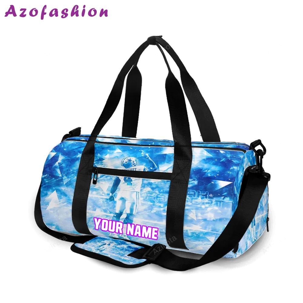 Dallas cowboys dak prescott blue personalized name travel bag gym bag 1273 Travel Bag