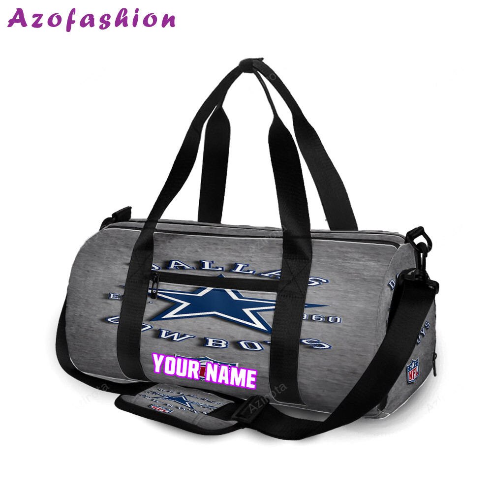 Dallas cowboys est 1960 gray personalized name travel bag gym bag 1281 Travel Bag