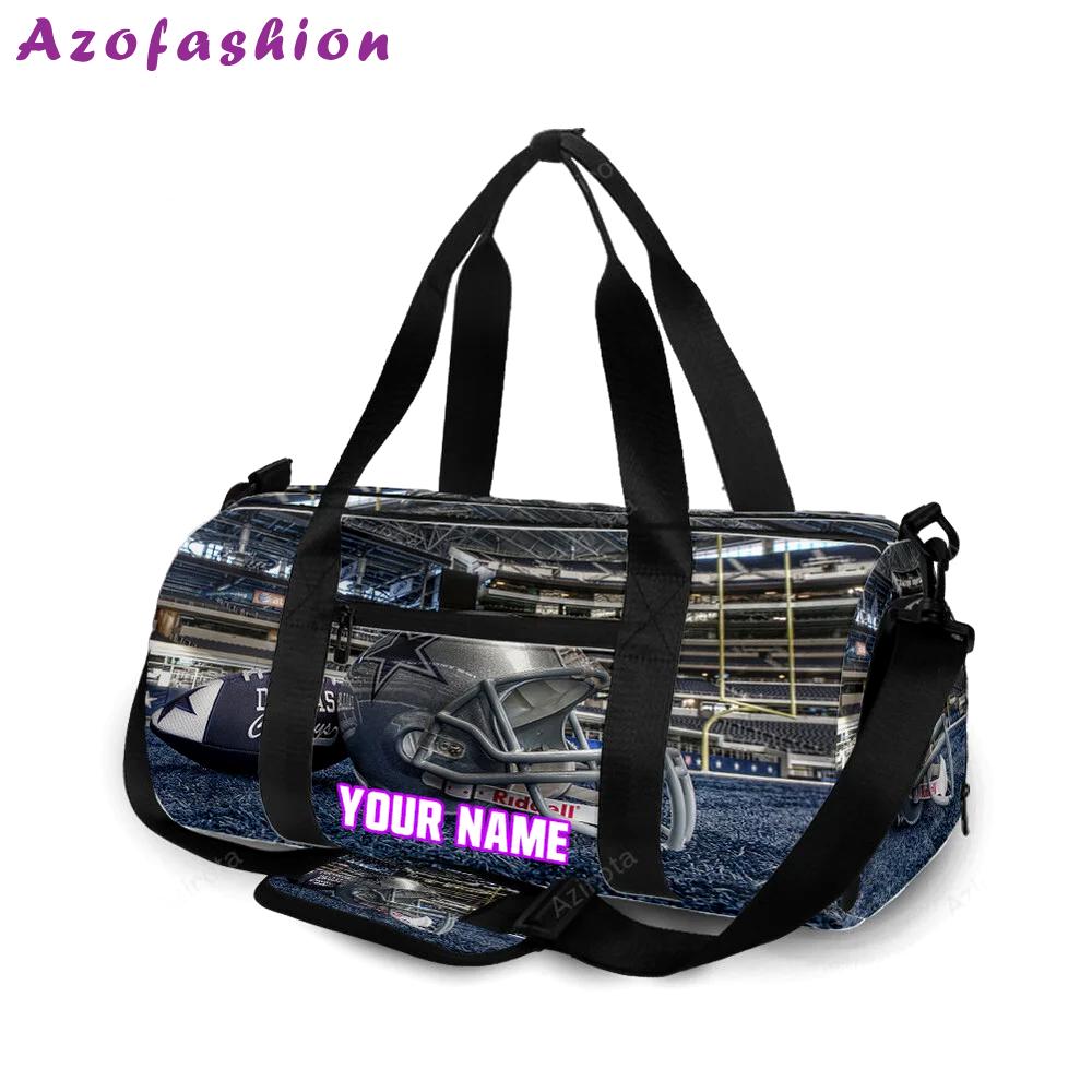 Dallas cowboys helmet on the glass personalized name travel bag gym bag 1882 Travel Bag