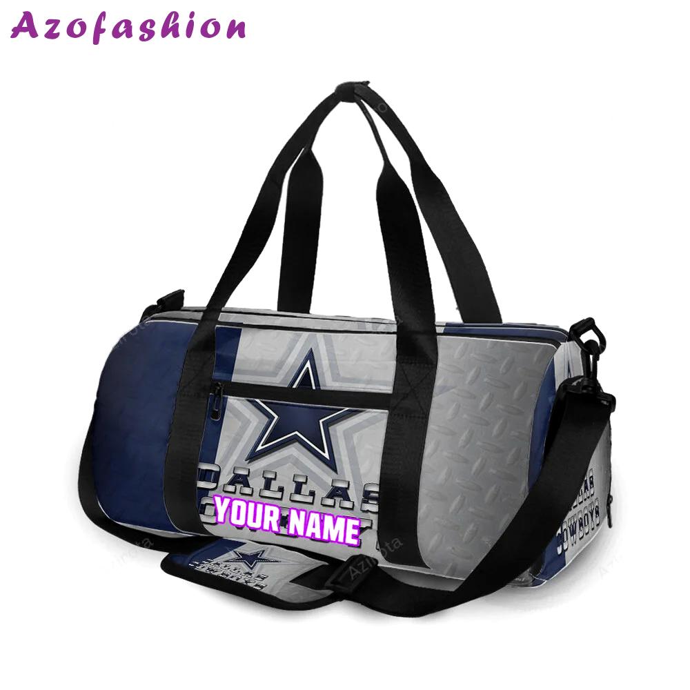 Dallas cowboys star metal personalized name travel bag gym bag 2028 Travel Bag