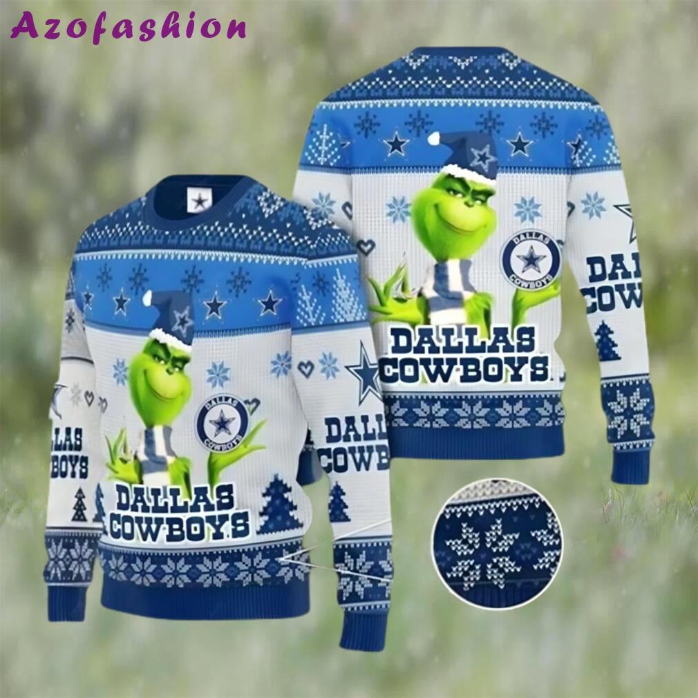 Dallas cowboys ugly sweater grinch dallas cowboys ugly christmas sweater for christmas Christmas Ugly Sweater