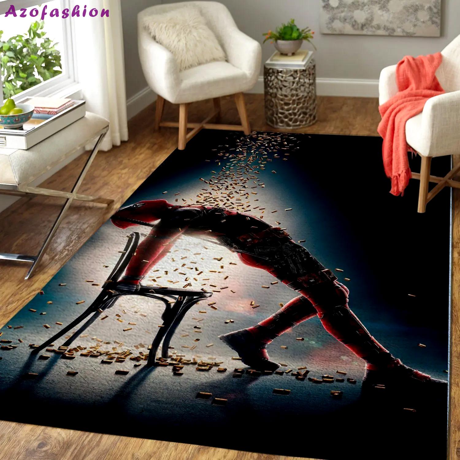 Deadpool area rugs marvel superhero floor home decor rb7a8e7e8504 rug Rectangle Rug