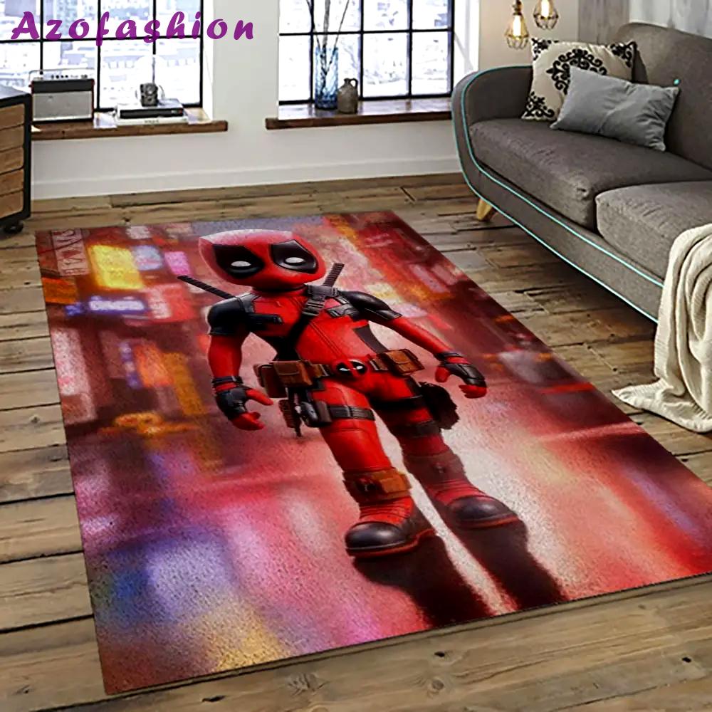 Deadpool marvel movie retangle carpet area rug home decor best gift for fan and friends dp38 Rectangle Rug