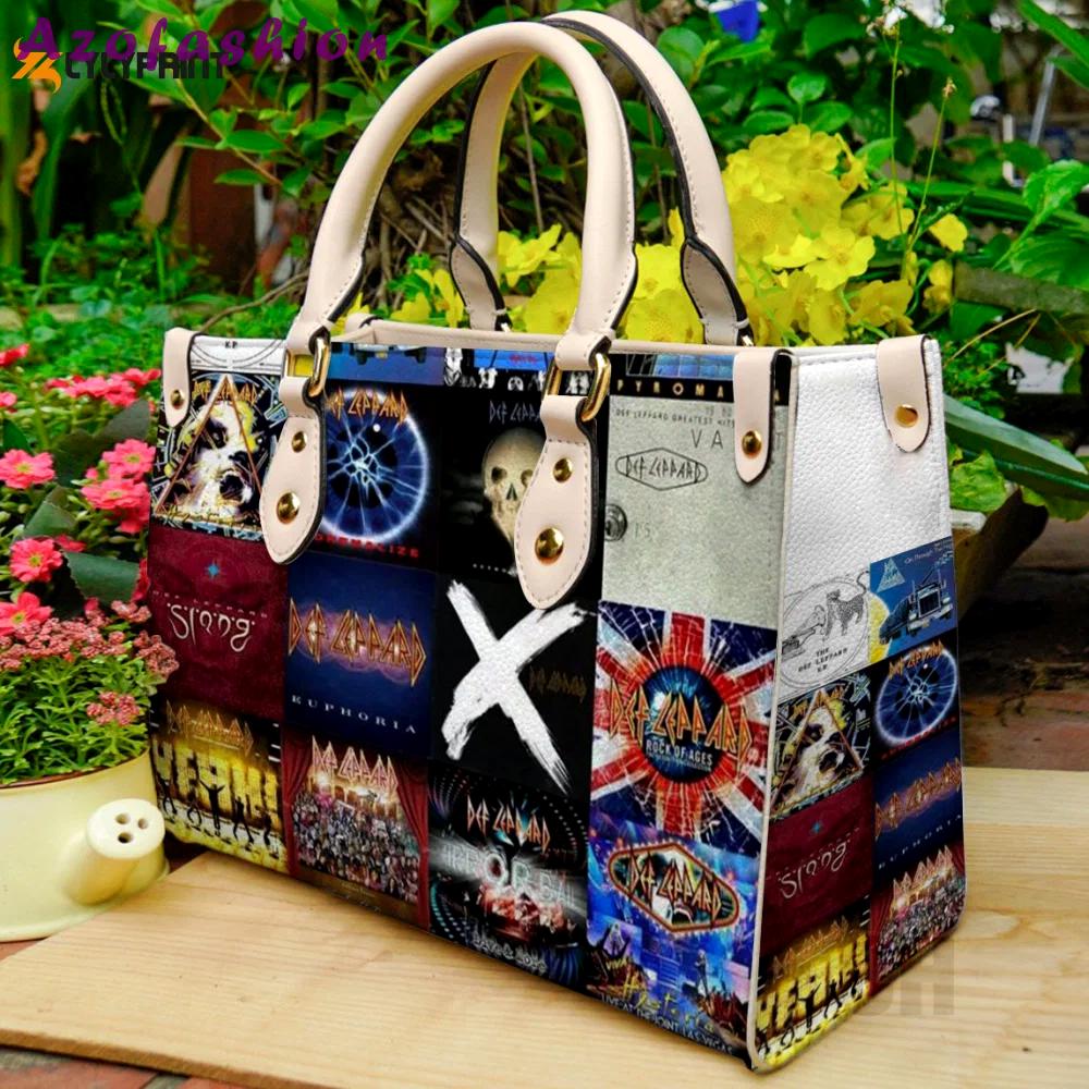 Def leppard leather bag for women gift 992 Women Leather Hand Bag