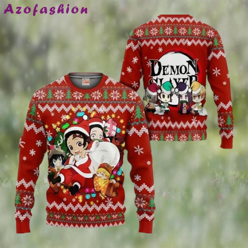 Demon slayer ugly christmas sweater kimetsu no yaiba xmas gift Christmas Ugly Sweater