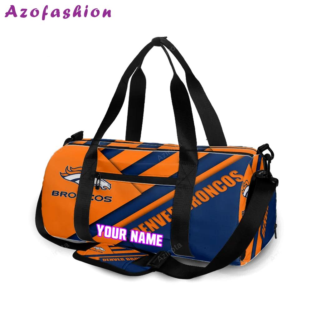 Denver broncos emblem v19 personalized name travel bag gym bag 1892 Travel Bag