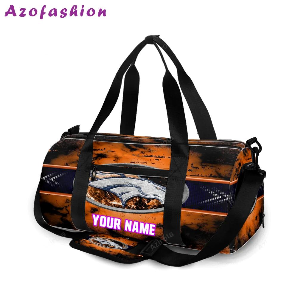 Denver broncos emblem v21 personalized name travel bag gym bag 2165 Travel Bag