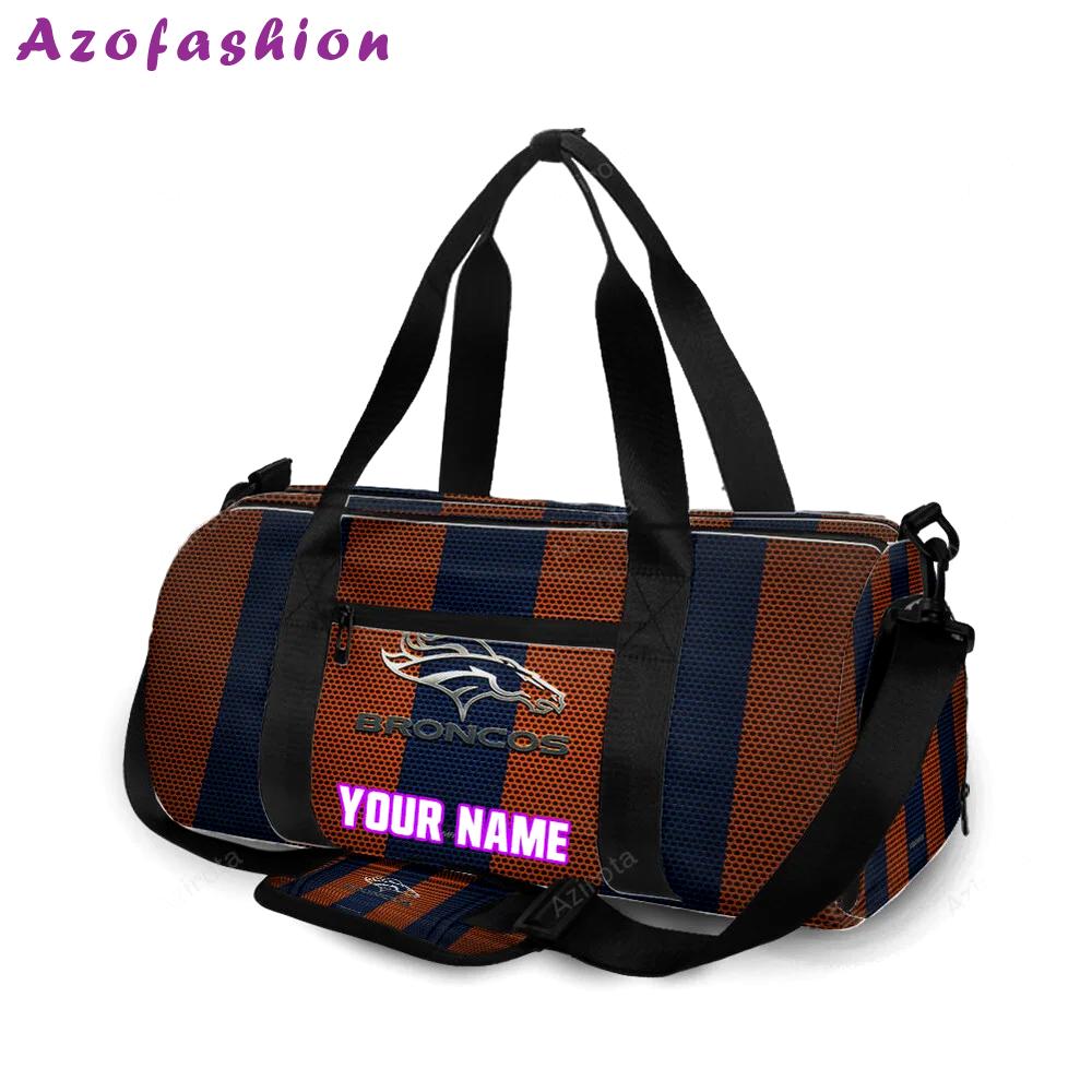 Denver broncos emblem v38 personalized name travel bag gym bag 1350 Travel Bag