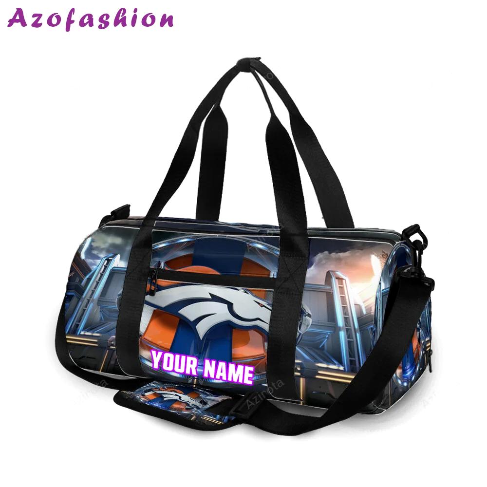 Denver broncos emblem v61 personalized name travel bag gym bag 228 Travel Bag
