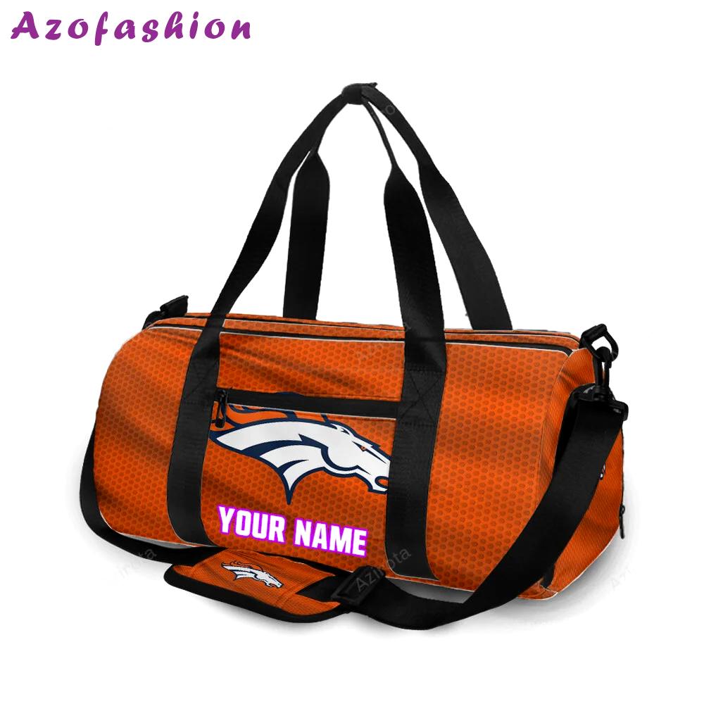 Denver broncos emblem v8 personalized name travel bag gym bag 811 Travel Bag